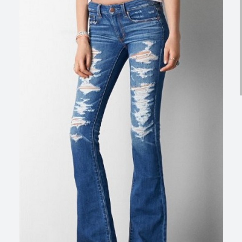 Boho artist american eagle jeans